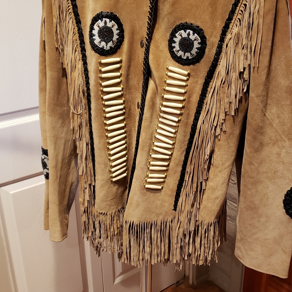 Attraction western beaded suede jacket